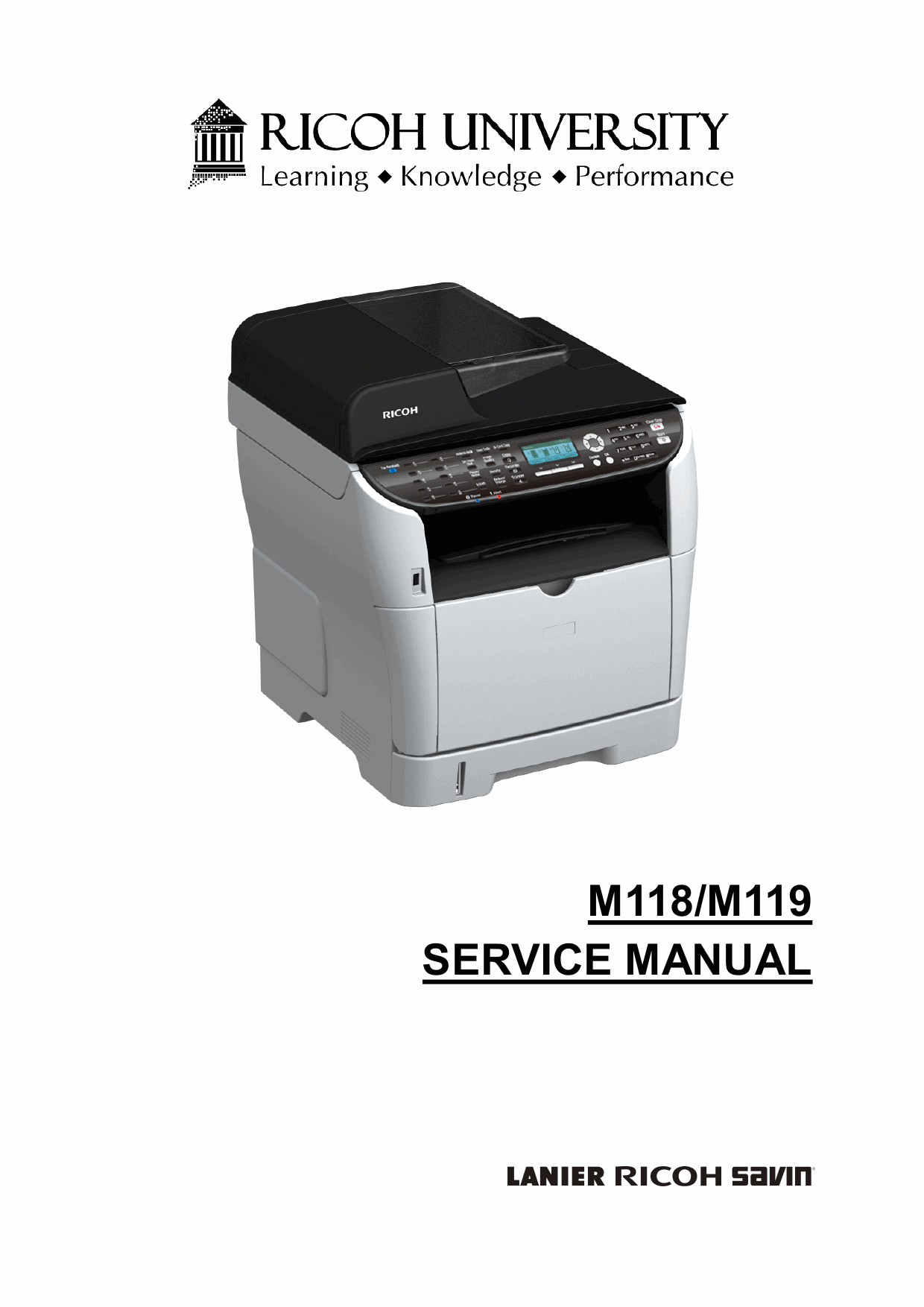 RICOH Aficio SP-3500DF 3510SF M118 M119 Service Manual-1